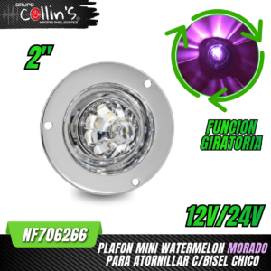 PLAFON MINI WATERMELON 2" MORADO CON BISEL CHICO NF706266