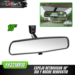 ESPEJO RETROVISOR 10" DIA Y NOCHE YH3218R10