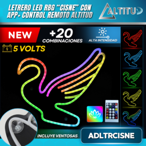 LETRERO LED GEL PIXEL "CISNE" RGB ADLTRCISNE