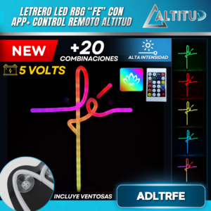 LETRERO LED GEL PIXEL "FE" RGB ADLTRFE