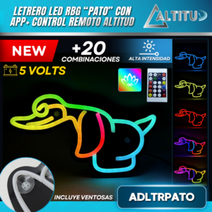 LETRERO LED GEL PIXEL "PATO" RGB ADLTRPATO