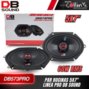PAR BOCINAS 5X7" LÍNEA PRO DB SOUND DB573PRO