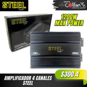 AMPLIFICADOR 4 CANALES STEEL S300.4