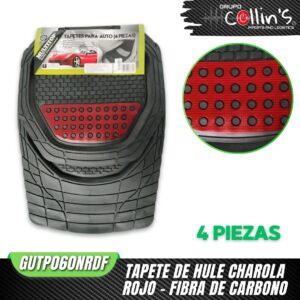 TAPETE DE HULE CHAROLA ROJO GUTPO60NRDF