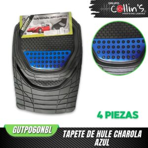 TAPETE DE HULE CHAROLA AZUL GUTPO60NBL