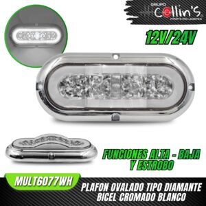 PLAFÓN OVALADO TIPO DIAMANTE MULT6077WH