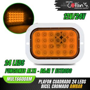 PLAFÓN CUADRADO 24 LEDS MULT6600AM
