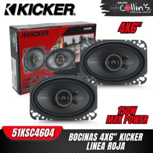 BOCINAS 4x6" KICKER 51KSC4604