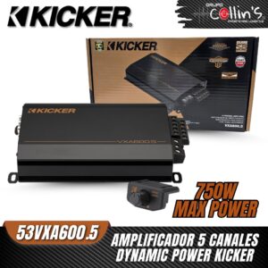 AMPLIFICADOR 5 CANALES DYNAMIC POWER KICKER 53VXA600.5