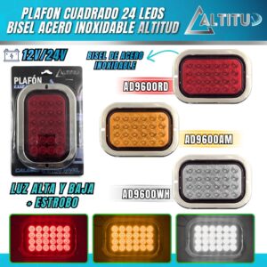 PLAFON CUADRADO 24 LEDS ALTITUD AD9600