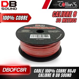 BOBINA 100% COBRE ROJO CAL. 8 DB SOUND DBOFC8R