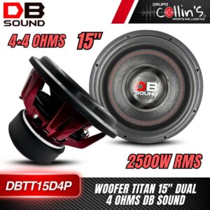 WOOFER TITAN 15" DUAL DB SOUND DBTT15D4P