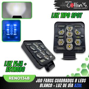 JGO FAROS CUADRADOS 8 LEDS RENO134B
