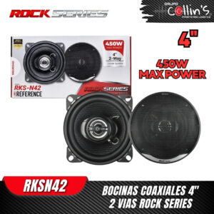 BOCINAS COAXIALES 4" 2 VIAS ROCK SERIES RKSN42