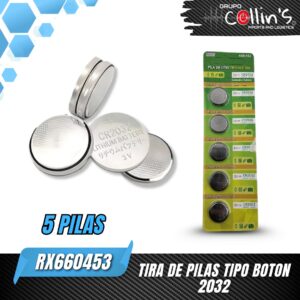 TIRA DE PILAS TIPO BOTON 2032 RX660453