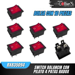 SWITCH BALANCIN CON PILOTO RADOX RX835094