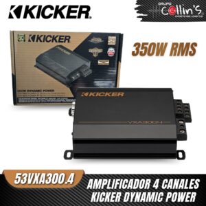 AMPLIFICADOR 4 CANALES KICKER 53VXA300.4