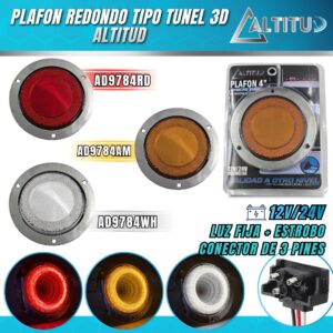 PLAFON REDONDO TIPO TUNEL 3D ALTITUD AD9784