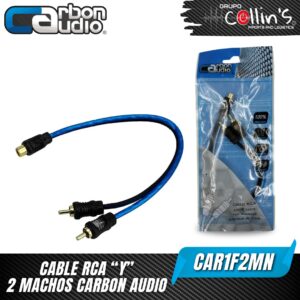 CABLE RCA "Y" 2 MACHOS CARBON AUDIO CAR1F2N