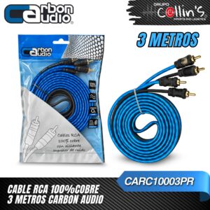 CABLE RCA 100% COBRE CARBON AUDIO CARC10003PR