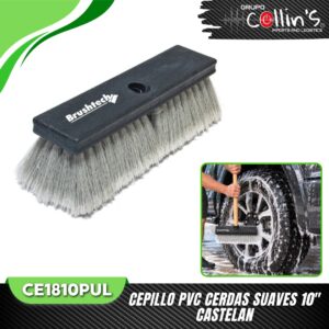 CEPILLO PVC CERDAS SUAVES 10" CASTELAN CE1810PUL