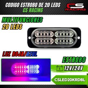 CODIGO ESTROBO DE 20 LEDS CS RACING CSLED20KRDBL