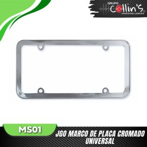 JGO MARCO DE PLACA CROMADO UNIVERSAL MS01