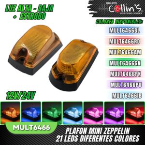 PLAFON MINI ZEPPELIN 21 LEDS DIFERENTES COLORES MULT6466