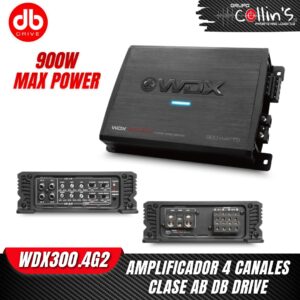 AMPLIFICADOR 4 CANALES CLASE AB DB DRIVE WDX300.4G2