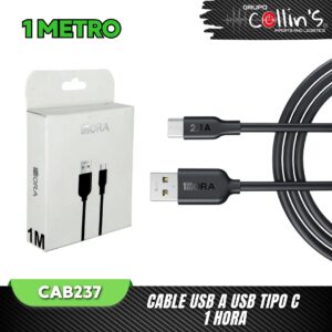CABLE USB A USB TIPO C 1 HORA CAB237