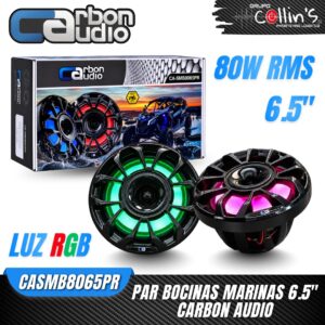 PAR BOCINAS MARINAS 6.5" CARBON AUDIO CASMB8065PR
