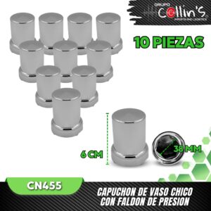 CAPUCHON DE VASO CHICO CON FALDON DE PRESIÓN CN455