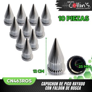 CAPUCHON DE PICO RAYADO CON FALDON DE ROSCA CN463ROS