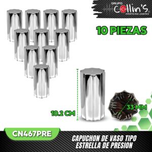 CAPUCHON DE VASO TIPO ESTRELLA DE PRESION CN467PRE