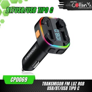 TRANSMISOR FM LUZ RGB CP0069