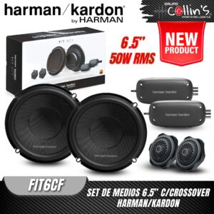 SET DE MEDIOS 6.5" C/CROSSOVER HARMAN/KARDON FIT6CF