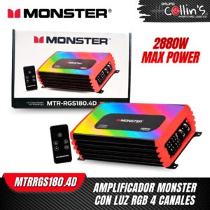 AMPLIFICADOR MONSTER ON LUZ RGB MTRRGS180.4D