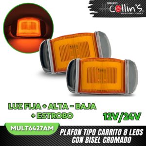 PLAFON TIPO CARRITO CON BISEL CROMADO MULT6427AM