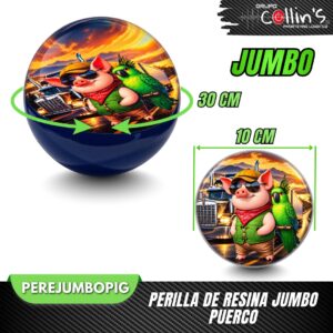 PERILLA DE RESINA JUMBO PUERCO PEREJUMBOPIG
