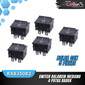 SWITCH BALANCIN MEDIANO 4 PATAS RADOX RX835082