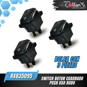 SWITCH BOTON CUADRADO PUSH USO RUDO RX835095