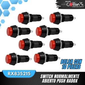 SWITCH NORMALMENTE ABIERTO PUSH RADOX RX835215