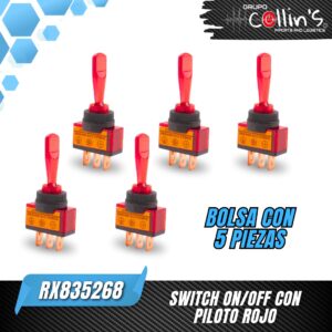 SWITCH ON/OFF CON PILOTO ROJO RX835268