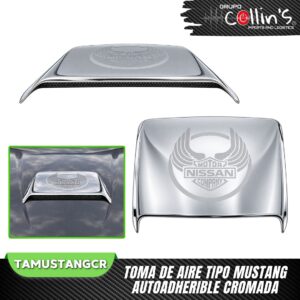 TOMA DE AIRE TIPO MUSTANG AUTOADHERIBLE CROMADA TAMUSTANGCR