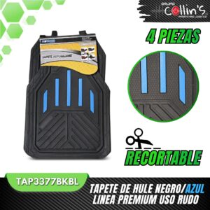 TAPETE DE HULE LINEA PREMIUM USO RUDO TAP3377BK