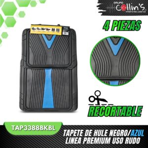 TAPETE DE HULE LINEA PREMIUM USO RUDO TAP3388BK